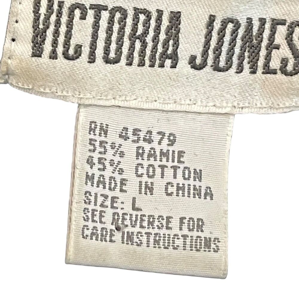 Victoria Jones Womens Vintage Beaded Sequin Floral Dolman Sleeve Sweater sz L - Picture 16 of 16